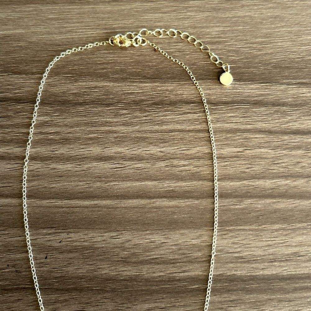 Gold Pearl Necklace Q787 - Picture 5 of 6